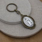 Llavero para Bolso Virgen de Guadalupe - 5cm Medalla Oval Inspiracional con Mosquetón, Regalo Religi