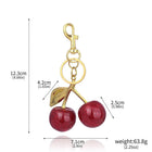 Llavero para Bolso Cereza Roja - Colgante de Frutas de Verano, Accesorio Elegante para Mujer