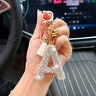 Llaveros Originales para Coche - Abeja con Diamantes y Letras, Colgante Elegante para Llaves