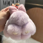 Llavero con Peluche de Conejito Pompón – Accesorio Premium Hecho a Crochet
