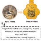 Llaveros Personalizados con Foto de Mascota - Grabado Retrato Perro Gato Recuerdo Cuero Premium