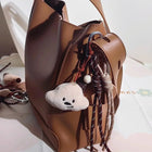 Llavero con Peluche Kawaii Oso Helado - Llaveros Capibara Peluche Premium para Regalo