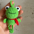 Llavero a Crochet Paso a Paso - Rana Verde Hecho a Mano Amigurumi, Accesorio Ecológico para Mochila,
