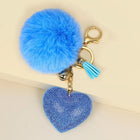 Llavero con Peluche Rhinestone Heart - Llavero Capibara Peluche Premium de Aleación y Pelo Sintético