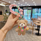 Llavero Hombre Oso de Peluche Arcoíris Coreano - Regalo Creativo para Pareja
