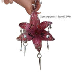 Llaveros Personalizados con Orquídea Mariposa y Borla - Llavero de Flor Púrpura