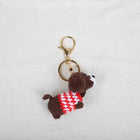 Llavero con Peluche Tejido a Mano - Perro Salchicha Dachshund Crochet, Suave y Original