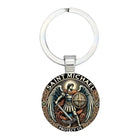 Llavero para bolso San Miguel Arcángel - Llavero Templario Cruzado Premium, Accesorio Religioso Simb