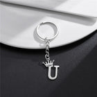 Llaveros Originales para Coche - Corona DIY A-Z Letras Colgante Acero Inoxidable Personalizado Regal