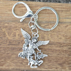 Llavero para Bolso Nostalgia Arcángel San Miguel Protégenos - Joyería Religiosa Ortodoxa