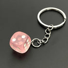 Charm para bolsos Llavero Dados Transparentes 3 Piezas - Resina Premium para Gamers