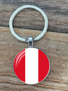 Llavero Metal Bandera Sudamérica Brasil Chile Argentina Perú Colombia - Recuerdo Turístico Premium