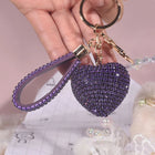 Llavero a Crochet para Hombre Corazón Multicolor Strass Aleación Premium Bolso Mujer