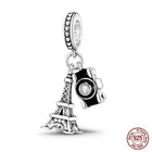 Llaveros Charms de Plata 925: Torre Eiffel, Coliseo, Arco del Triunfo - Luminosos y Elegantes