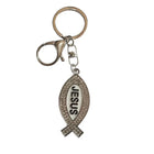 Bag Charm Llavero Religioso Premium - Símbolo de Jesús en 3 Colores con Cristal