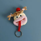 Llaveros Originales para Regalo - Funny Sausage Mouth Girl Crochet Keychain Personalizado