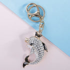 Llavero con Peluche de Tortuga Marina - Cristal Rhinestone y Metal, Diseño Marino para Bolso y Llave