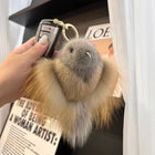 Labubu Llavero Precio: Llavero de Peluche Hip Hop Mink Fur Colgante de Pájaro Anunciación