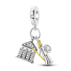 Llaveros Charms de Plata 925: Torre Eiffel, Coliseo, Arco del Triunfo - Luminosos y Elegantes