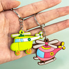 Llaveros Originales para Coche - Set de 16 Vehículos Tren, Helicóptero, Avión, Accesorios Clave Prem