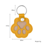 Llavero con foto personalizado de cuero con huella de perro - Regalo único para dueños de mascotas