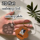 Llaveros Personalizados con Foto y Nombre - Llavero de Cuero para Mascotas, Regalo Memorial Perro Ga