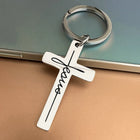 Llavero para Bolso Cruz de Jesús Metal Premium - Regalo Fiel Cristiano