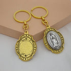 Llavero para Bolso Virgen de Guadalupe - 5cm Medalla Oval Inspiracional con Mosquetón, Regalo Religi