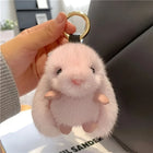 Llavero con Peluche Conejo Blanco Suave y Elegante para Mujer - Accesorio de Bolso Premium, Regalo d