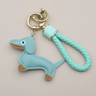 Llavero con Foto Personalizado - Sausage Dog PU Leather Colgante para Llaves, Regalo Original para H