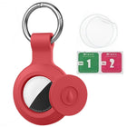 Llavero con AirTag de Cuero Genuino - Funda Protectora para Mascotas, Equipaje y Bolsos