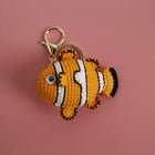 Llavero con foto personalizado - Pez de Oro Tejido a Mano, Llavero Creativo de Ganchillo, Accesorio