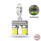 Llaveros Charms de Plata 925: Torre Eiffel, Coliseo, Arco del Triunfo - Luminosos y Elegantes