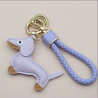 Llavero con Foto Personalizado - Sausage Dog PU Leather Colgante para Llaves, Regalo Original para H