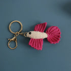 Llaveros Personalizados de Animales Marinos - Llavero Crochet Hecho a Mano - Pez Tropical y Tiburón