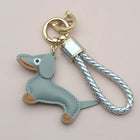 Llavero con Foto Personalizado - Sausage Dog PU Leather Colgante para Llaves, Regalo Original para H