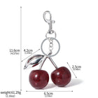 Llavero para Bolso Cereza Roja - Colgante de Frutas de Verano, Accesorio Elegante para Mujer