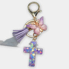 Bag Charm Cruz Mariposa Cristiano Llavero Resina Premium para Bolso Mochila