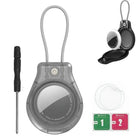 Llavero con AirTag de Cuero Genuino - Funda Protectora para Mascotas, Equipaje y Bolsos