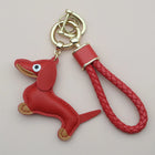 Llavero con Foto Personalizado - Sausage Dog PU Leather Colgante para Llaves, Regalo Original para H