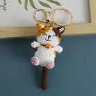Llaveros Personalizados de Gatito a Crochet Hecho a Mano - Llavero Amigurumi Único para Bolso, Mochi