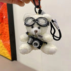 Llavero a Crochet Paso a Paso – Osito de Peluche con Cámara y Gafas – Colgante Premium