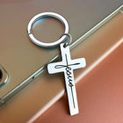 Llavero para Bolso Cruz de Jesús Metal Premium - Regalo Fiel Cristiano
