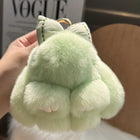 Llavero con Peluche de Conejito Pompón – Accesorio Premium Hecho a Crochet