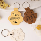 Llavero con foto personalizado de cuero con huella de perro - Regalo único para dueños de mascotas
