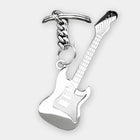 Bag Charm Llavero Guitarra Negro Acero Inoxidable Gótico Y2K - Charm para Bolso Mujer Hombre