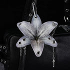 Llavero de Flores Orquídea y Lirio Artesanal - Keychain Premium para Decoración de Bolsos