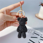 Llaveros Originales para Coche - Osito Teddy con Diamantes de Peluche Coreano Kawaii