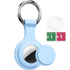 Llavero con AirTag de Cuero Genuino - Funda Protectora para Mascotas, Equipaje y Bolsos