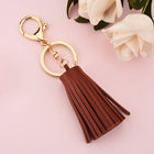 Llavero de Cuero Corto con Borla - Keychain Premium para Bolso, Mochila y Regalo